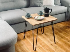 Stolik kawowy Tavolo dębowy LOFT 50x50cm