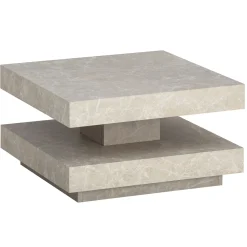 Stolik Kawowy 60x60x34 cm z Półką Nowoczesny Design MDF do Salonu