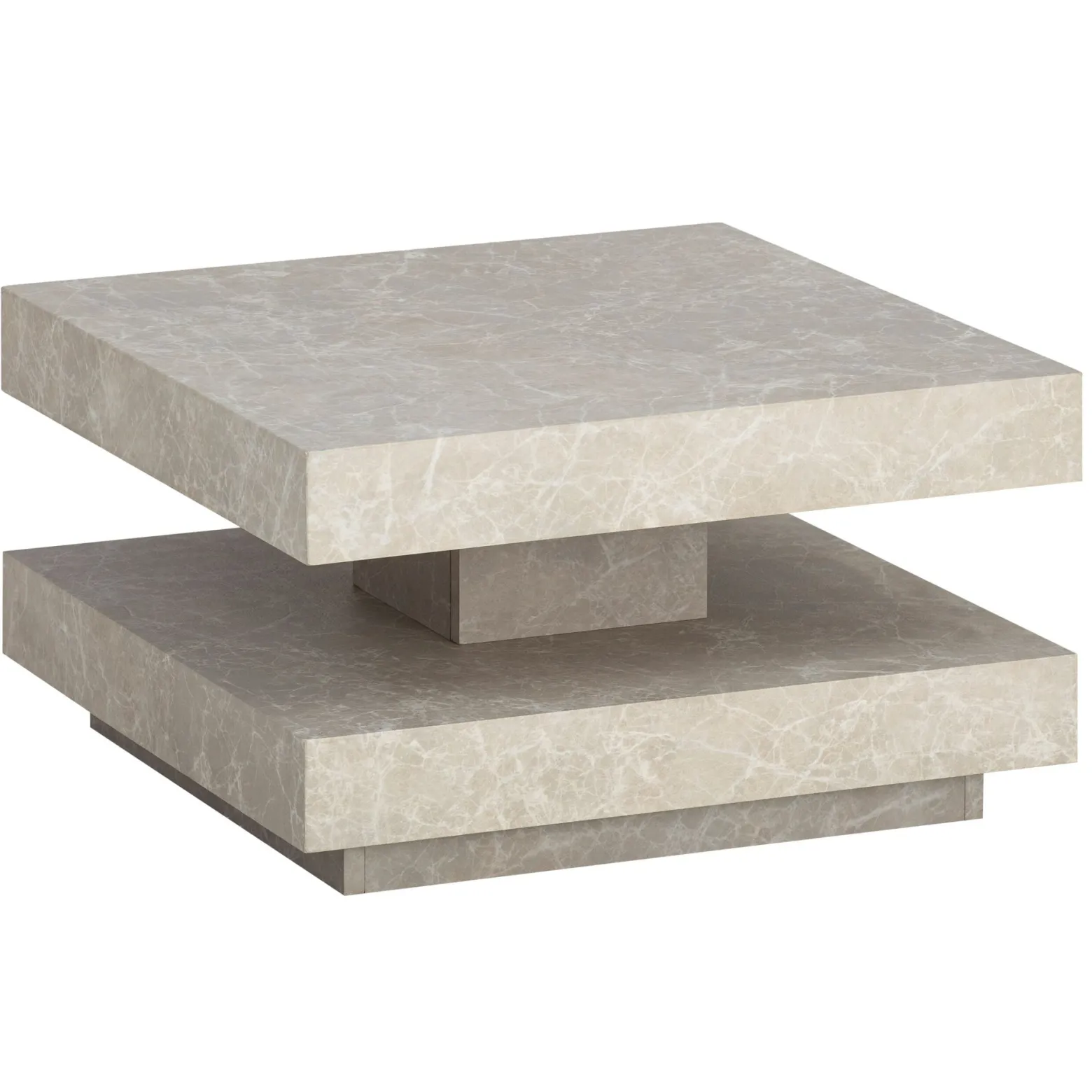Stolik Kawowy 60x60x34 cm z Półką Nowoczesny Design MDF do Salonu