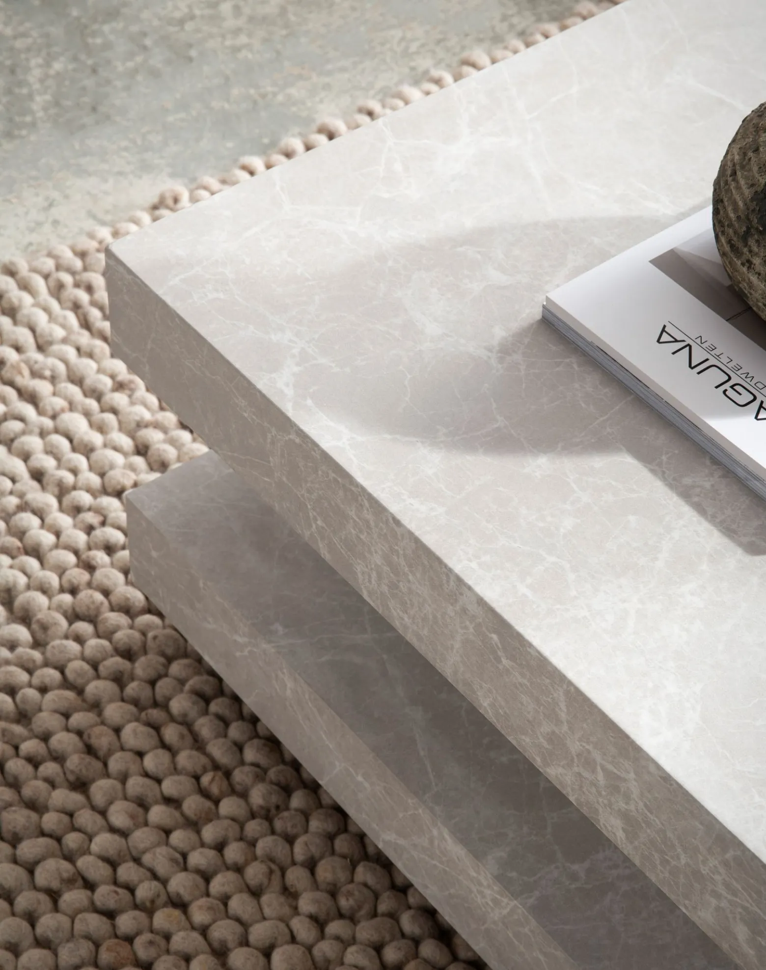 Stolik Kawowy 60x60x34 cm z Półką Nowoczesny Design MDF do Salonu
