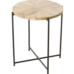 Stolik kawowy z blatem z drewna mango MANDI, Ø 46 cm