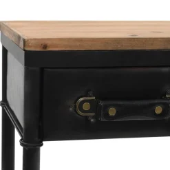 Stolik konsola, MDF i drewno jodłowe, 100 x 33,5 x 80 cm