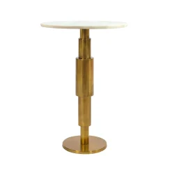 Stolik marmurowy, dekoracyjny, do salonu, sofa, pomocniczy, metalowy, Alu