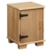 Stolik nocny Natural wood drewniany drzwi L, kolor dębowy