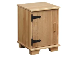 Stolik nocny Natural wood drewniany drzwi L, kolor dębowy