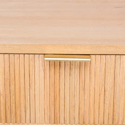 Stolik nocny z 1 szufladą z naturalnego drewna