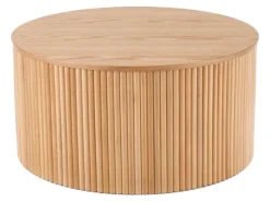 Stolik okrągły Woody 80 cm z litego drewna
