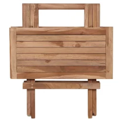 STOLIK POMOCNICZY Bilbao 50x50cm naturalny z drewna tekowego