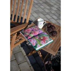 STOLIK POMOCNICZY Bilbao 50x50cm naturalny z drewna tekowego