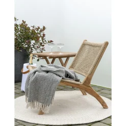 STOLIK POMOCNICZY Bilbao 50x50cm naturalny z drewna tekowego