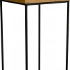 Stolik pomocniczy Druciany Kwietnik 20x20x40 Loft Czarny+Dąb Lancelot