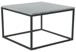 Stolik Pony 50x50 Marmur biały/czarny