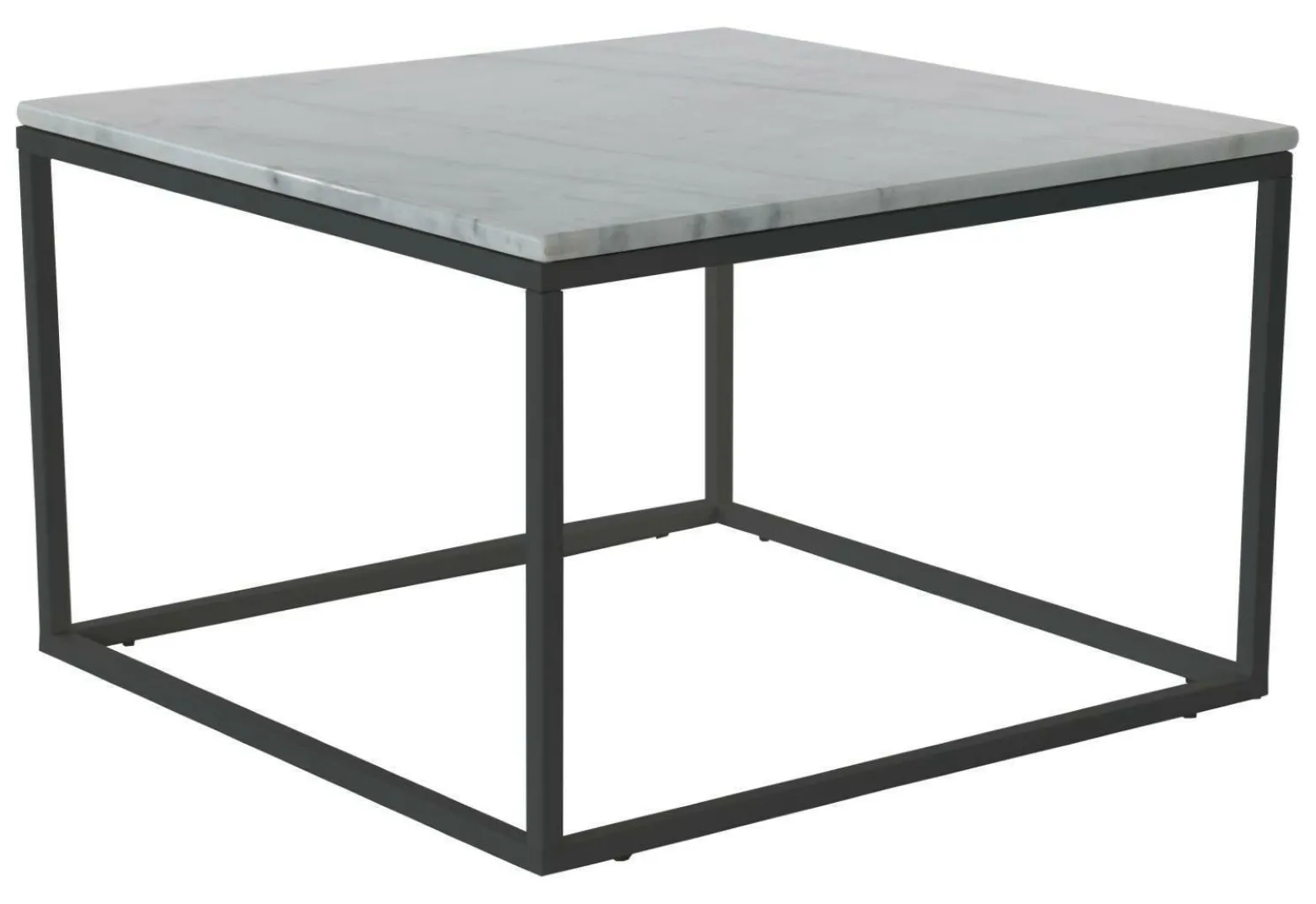 Stolik Pony 50x50 Marmur biały/czarny