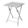 Stolik turystyczny Flower Silver 60 x 60 cm PATIO