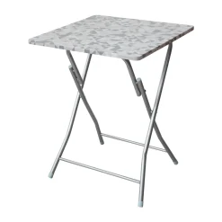 Stolik turystyczny Flower Silver 60 x 60 cm PATIO