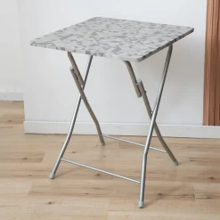 Stolik turystyczny Flower Silver 60 x 60 cm PATIO