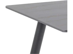Stół prostokątny Wicklow 140x80 z płyty ceramicznej czarny