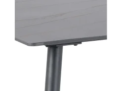 Stół prostokątny Wicklow 140x80 z płyty ceramicznej czarny