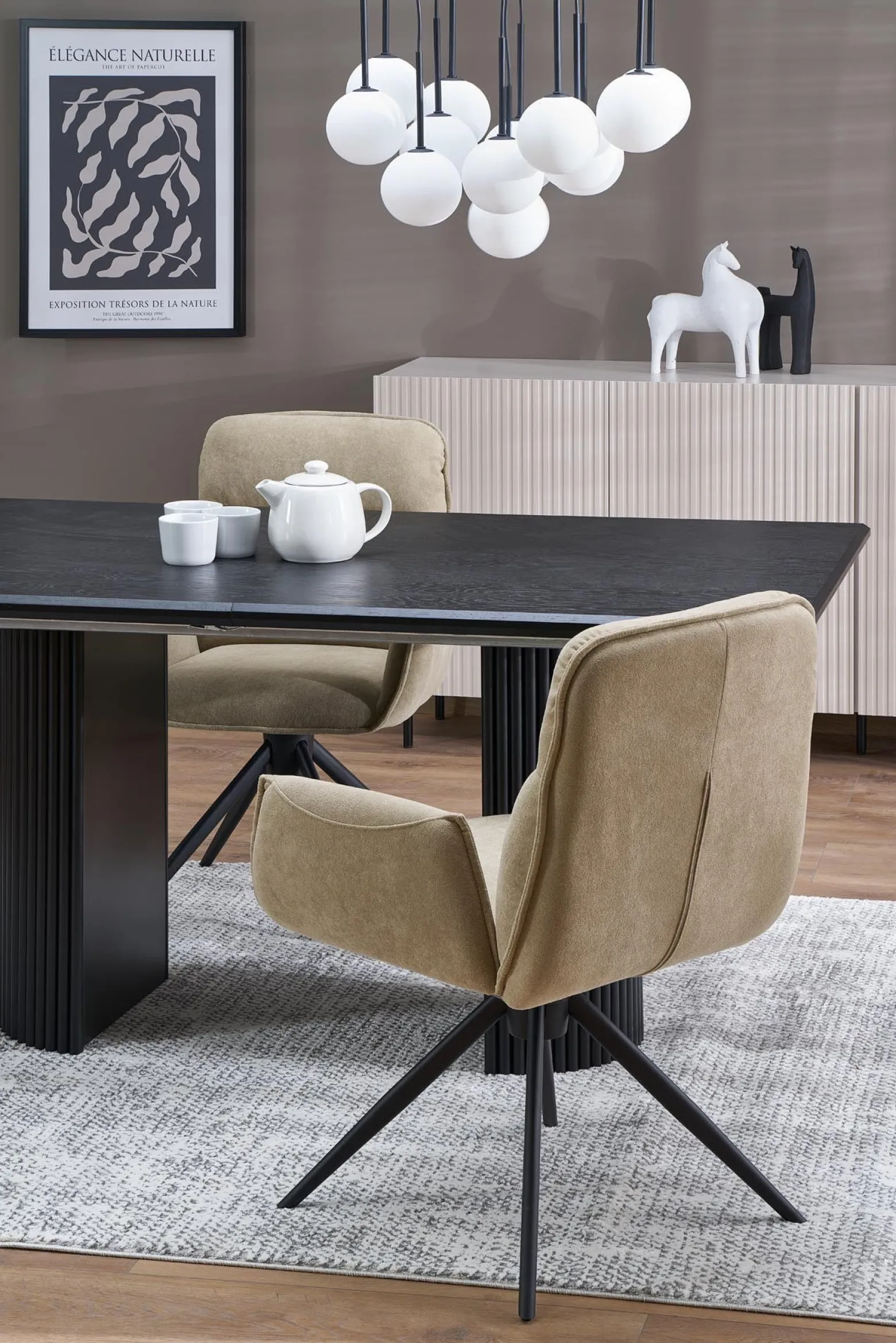 Stół rozkładany BOLERO 160(250)x90 czarny