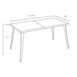 Stół rozkładany Gusto 153/200x80 Dąb Artisan - nowoczesny stół do jadalni