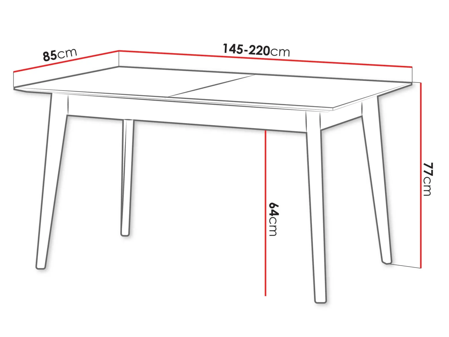 Stół rozkładany Plot PT03