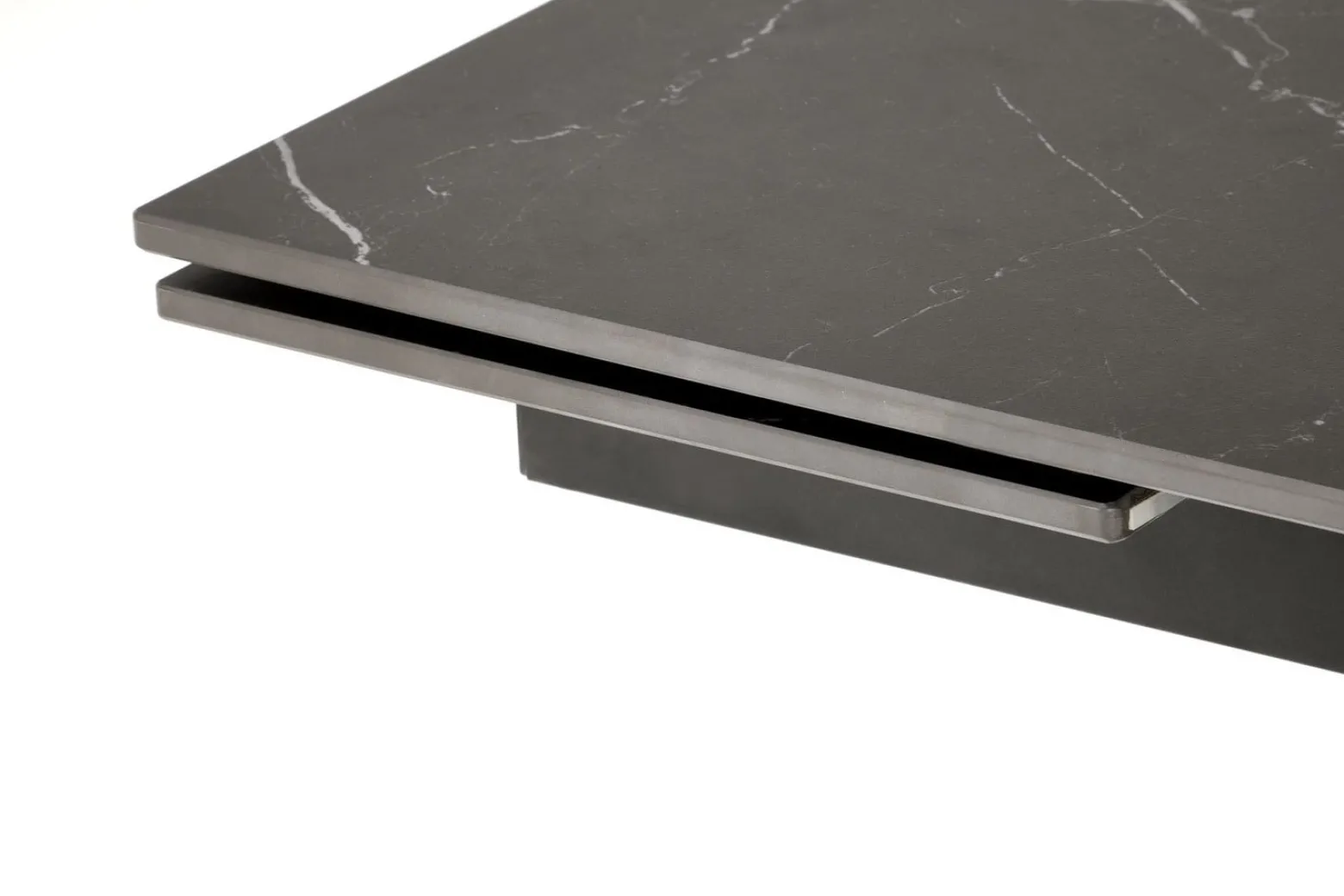 Stół rozkładany VITORINO 160(220)x90 czarny marmur