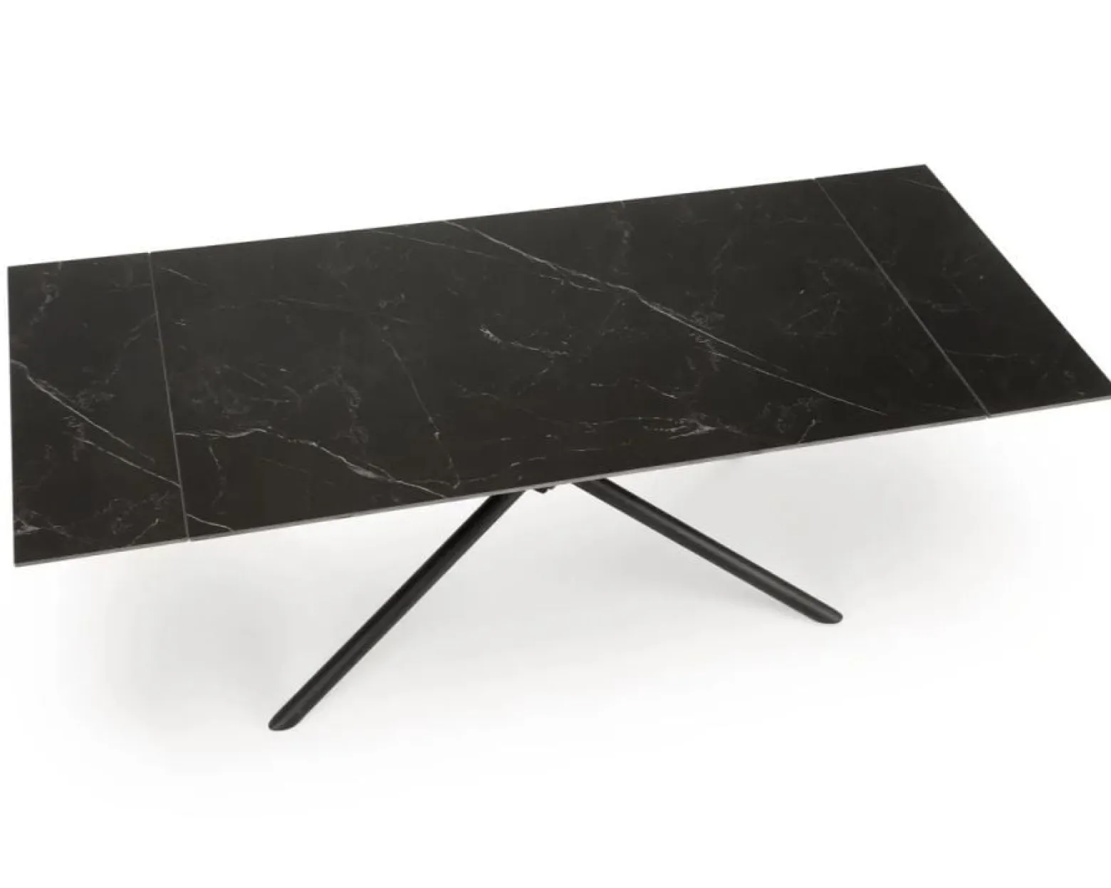Stół rozkładany VITORINO 160(220)x90 czarny marmur