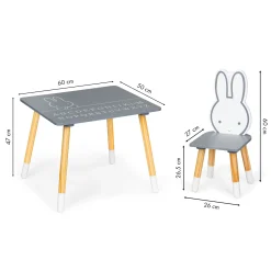 Stół stolik +2 krzesła meble dla dzieci zestaw ECOTOYS