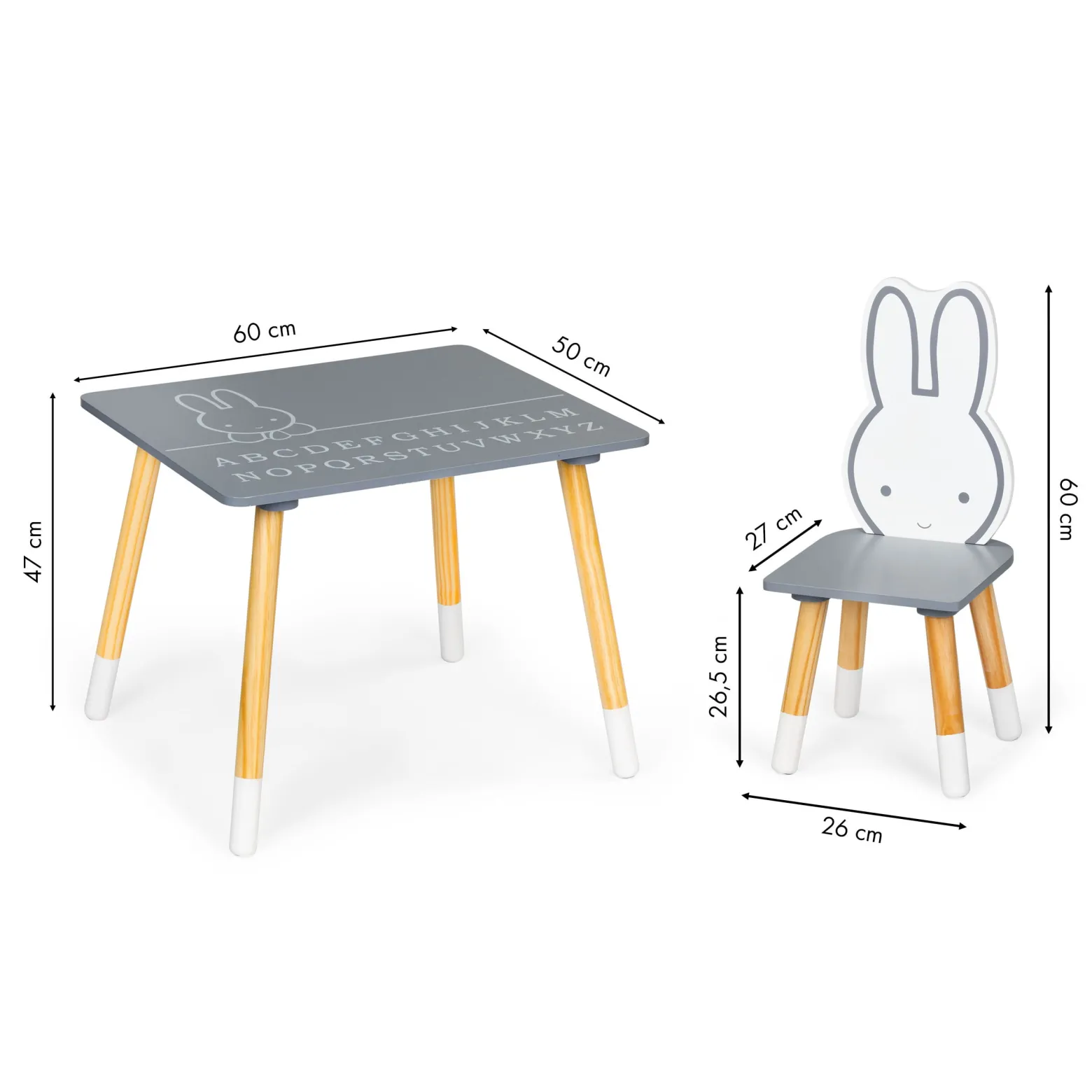 Stół stolik +2 krzesła meble dla dzieci zestaw ECOTOYS