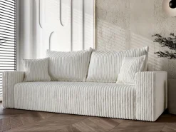 Stylowa biała sofa 232cm z funkcją spania TILO