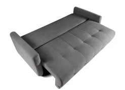 Stylowa pikowana sofa ETNO szara z funkcją spania do salonu