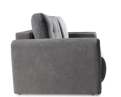 Stylowa pikowana sofa ETNO szara z funkcją spania do salonu