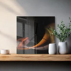 Stylowy zegar 30x30 Abstrakcja nowoczesny do salonu