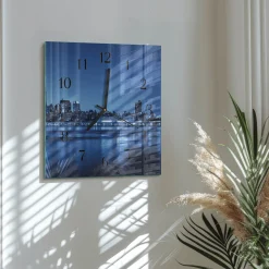 Stylowy zegar 30x30 Horyzont design na ścianę