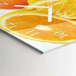 Stylowy zegar 30x30 Pomarańcze dekoracyjny do salonu