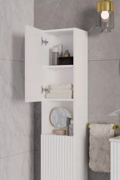 Słupek Łazienkowy 140 cm BIAŁY Ryfle Wiszący NOVA WHITE