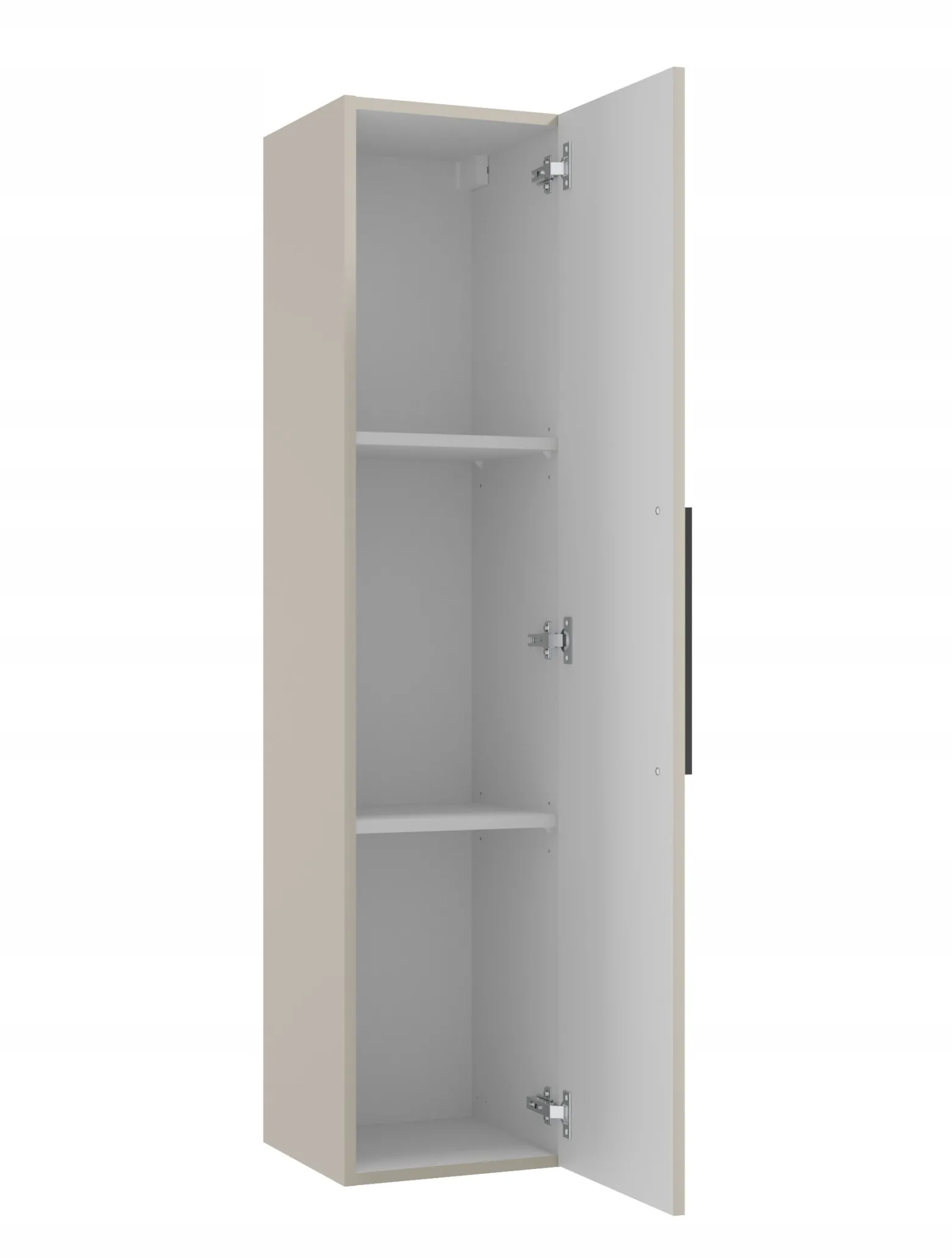 Słupek łazienkowy wysoka szafka wisząca kaszmir czarny uchwyt 140x33cm