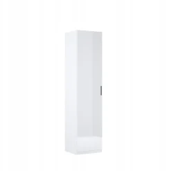 SZAFA 1-DRZWIOWA Holly wąska 50cm 5 PÓŁEK biały połysk