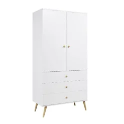 Szafa LEBEL z szufladami 3SZ 100cm biała mat