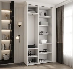 Szafa trzydrzwiowa wysoka 40 Como 3 120 biały+czarny
