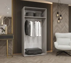 Szafa uchylna SANDI 1 100 wys 202 cm Czarny + u Czarny