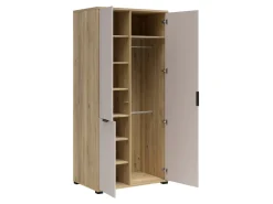 Szafa Chuck 90 cm z 3 drzwiami dąb mauvella/kaszmir