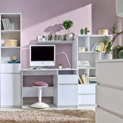 Szafa 45 cm młodzieżowa z półkami ANETT biały