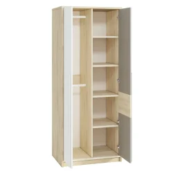 Szafa DOT 2D buk/biała/szara