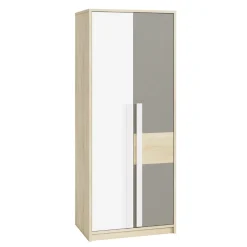 Szafa DOT 2D buk/biała/szara