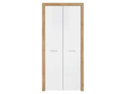 Szafa dwudrzwiowa Balder 90 cm dąb riviera/biały połysk