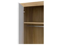 Szafa dwudrzwiowa Balder 90 cm dąb riviera/biały połysk
