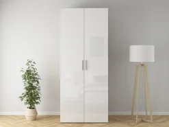 Szafa dwudrzwiowa Flex 100 cm biały połysk
