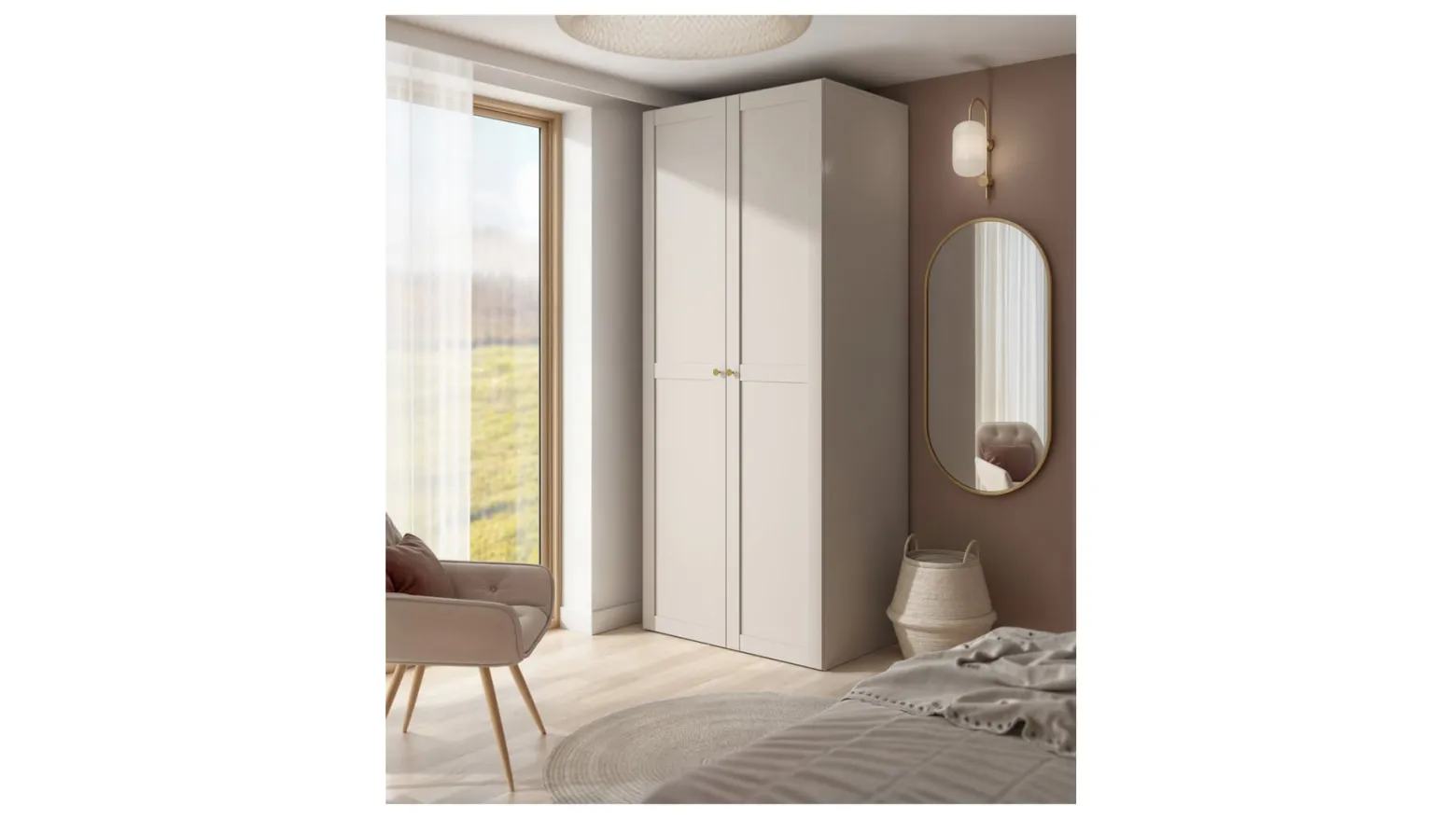 Szafa dwudrzwiowa Flex 100 cm kaszmir