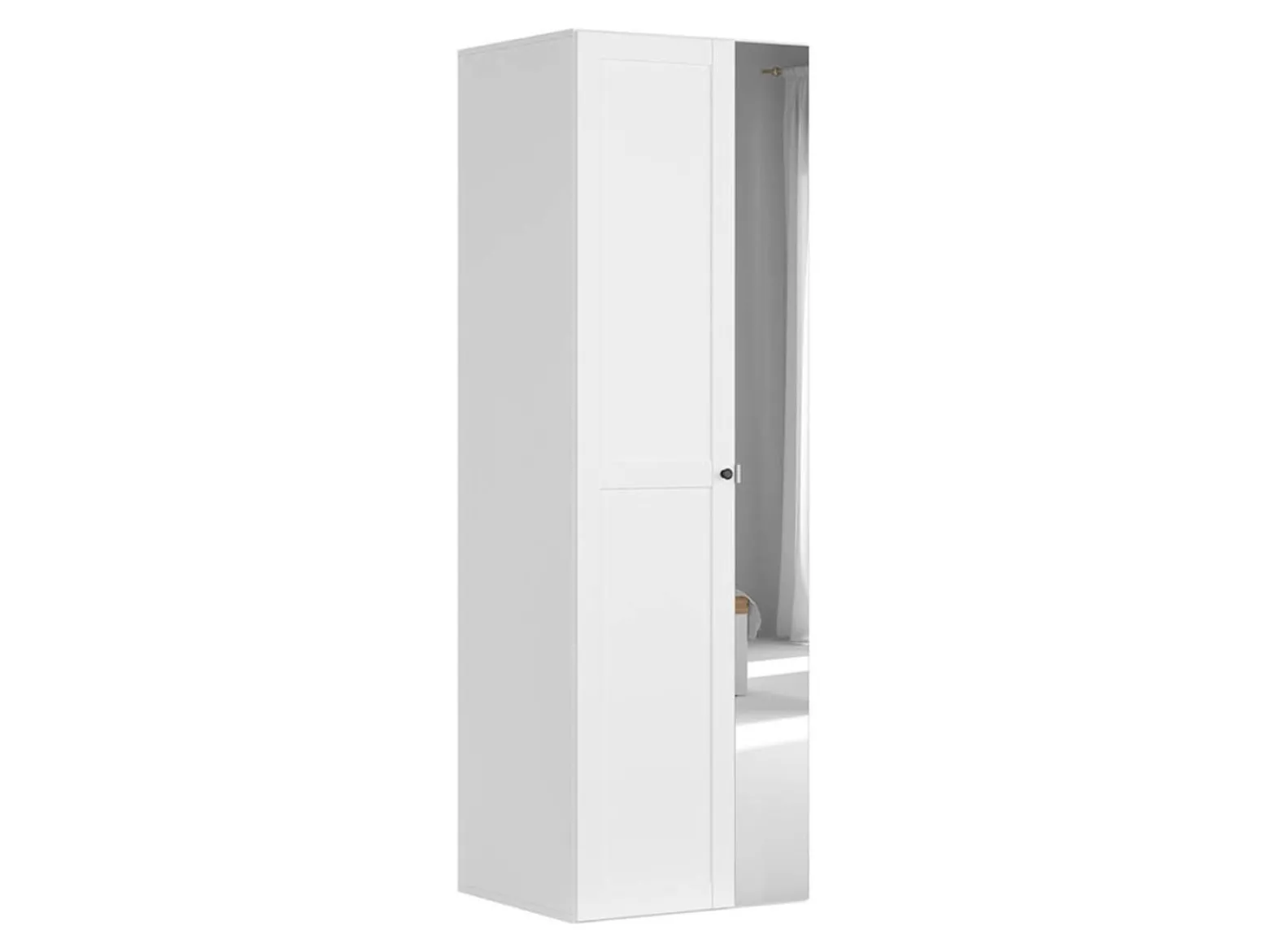 Szafa dwudrzwiowa Flex 75 cm z lustrem biała